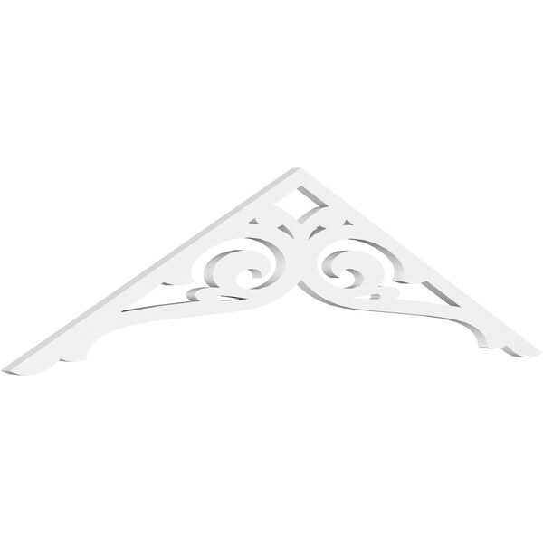 Ekena Millwork Pitch Bordeaux Architectural Grade PVC Gable Pediment, 60"W x 15"H x 1"P (6/12) GPP060X015X100BOR - main